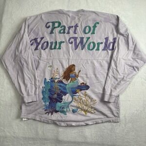 Disney Spirit Jersey Ariel Little Mermaid Long Sleeve Part of Your World Size LG